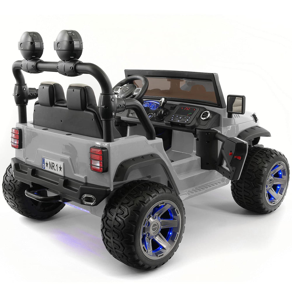 Moderno Kids Trail Explorer 24V Kids Ride-On Car Truck with R/C Parental Remote | Gray