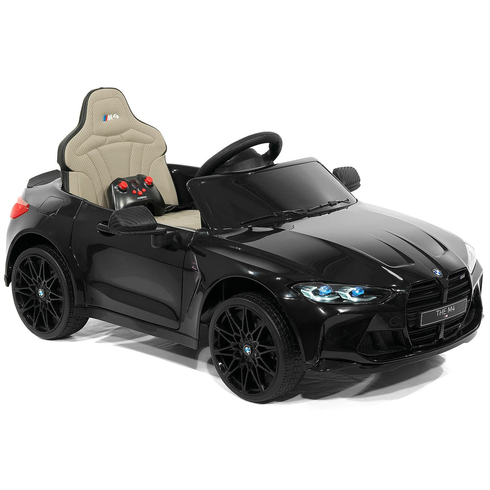 Moderno Kids BMW M4 12V Kids Ride-On Car with R/C Parental Remote | Black