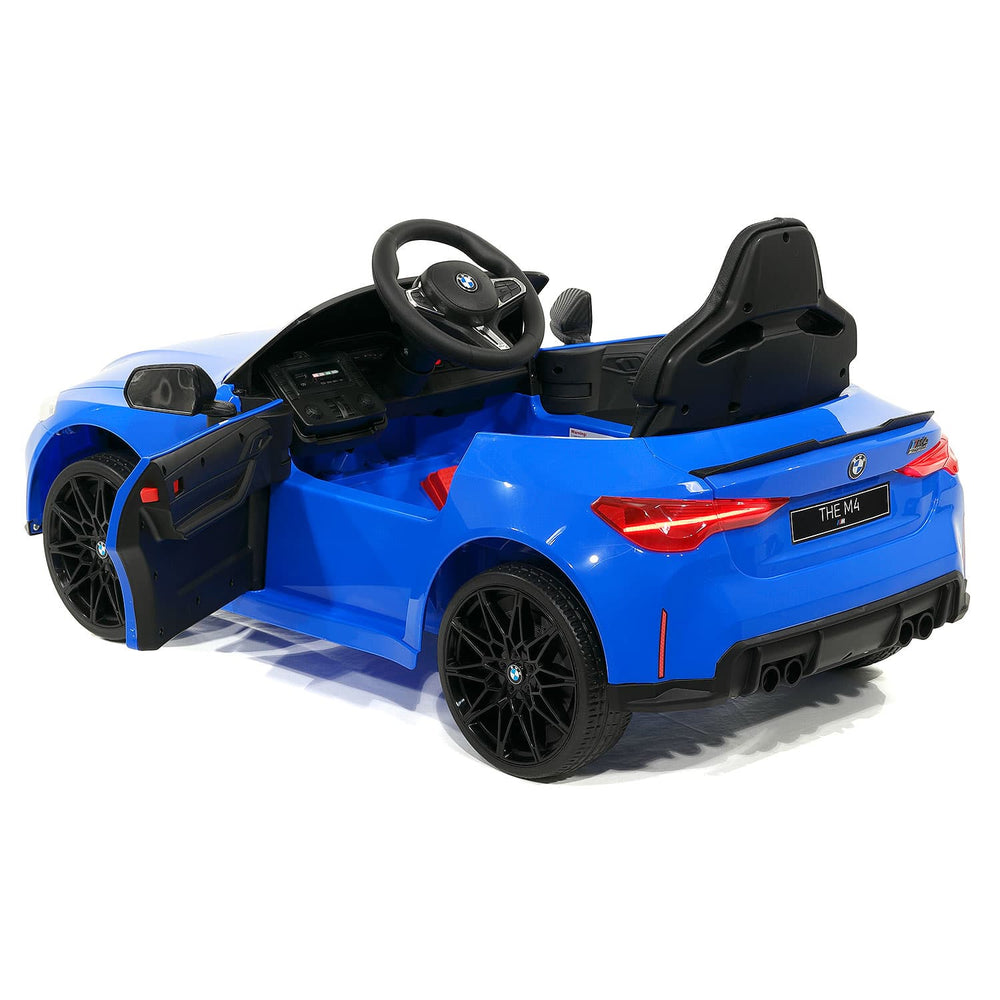 Moderno Kids BMW M4 12V Kids Ride-On Car with R/C Parental Remote | Blue