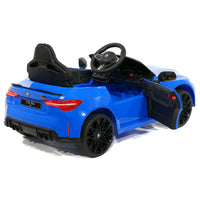 Moderno Kids BMW M4 12V Kids Ride-On Car with R/C Parental Remote | Blue