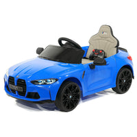 Moderno Kids BMW M4 12V Kids Ride-On Car with R/C Parental Remote | Blue