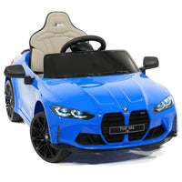 Moderno Kids BMW M4 12V Kids Ride-On Car with R/C Parental Remote | Blue