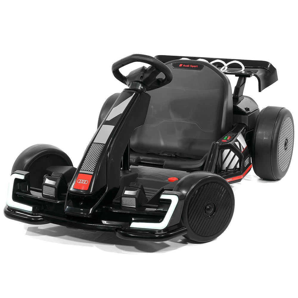 Audi Sport 24V Big Kids Drifting Ride On Go Kart Black