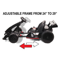 Moderno Kids Audi Sport 24V Big Kids Drifting Ride-On Go Kart | Black