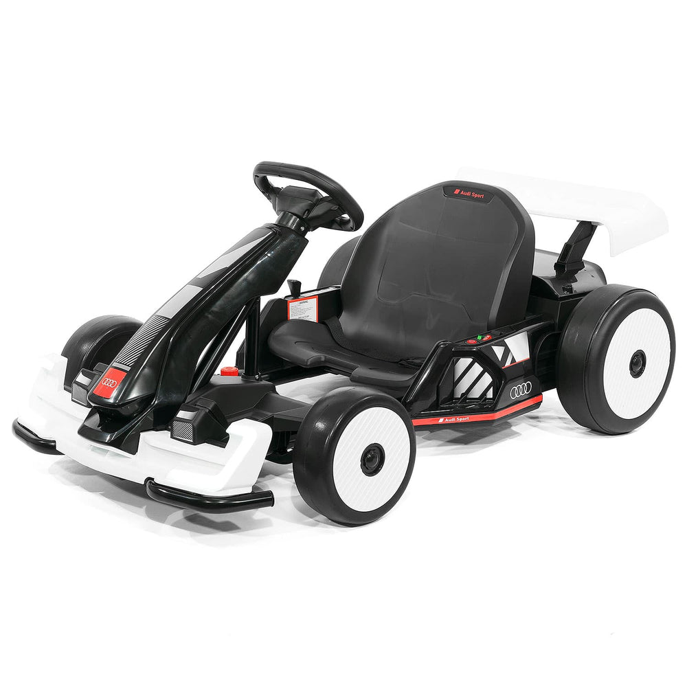 Moderno Kids Audi Sport 24V Big Kids Drifting Ride-On Go Kart | White