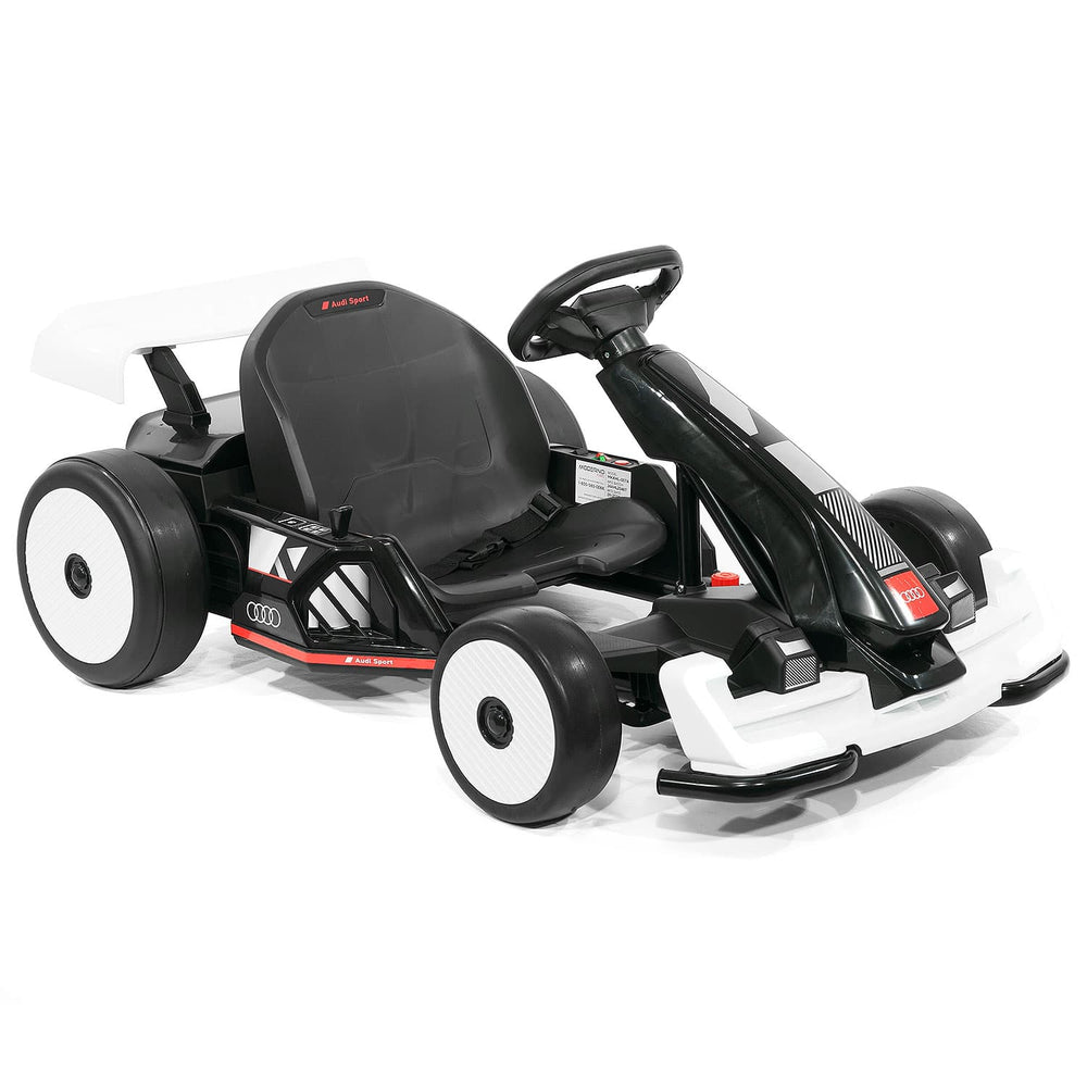 Moderno Kids Audi Sport 24V Big Kids Drifting Ride-On Go Kart | White