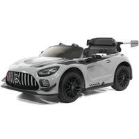 Moderno Kids Mercedes AMG GT3 EVO 12V Kids Ride-On Car with R/C Parental Remote | Gray