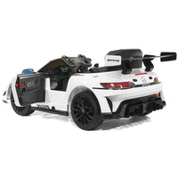 Moderno Kids Mercedes AMG GT3 EVO 12V Kids Ride-On Car with R/C Parental Remote | White