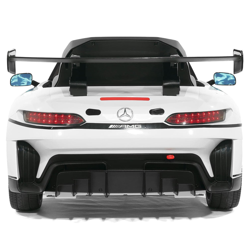 Moderno Kids Mercedes AMG GT3 EVO 12V Kids Ride-On Car with R/C Parental Remote | White