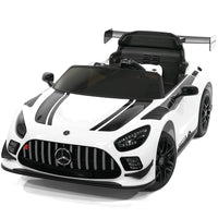 Moderno Kids Mercedes AMG GT3 EVO 12V Kids Ride-On Car with R/C Parental Remote | White