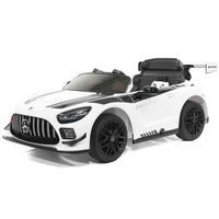 Moderno Kids Mercedes AMG GT3 EVO 12V Kids Ride-On Car with R/C Parental Remote | White