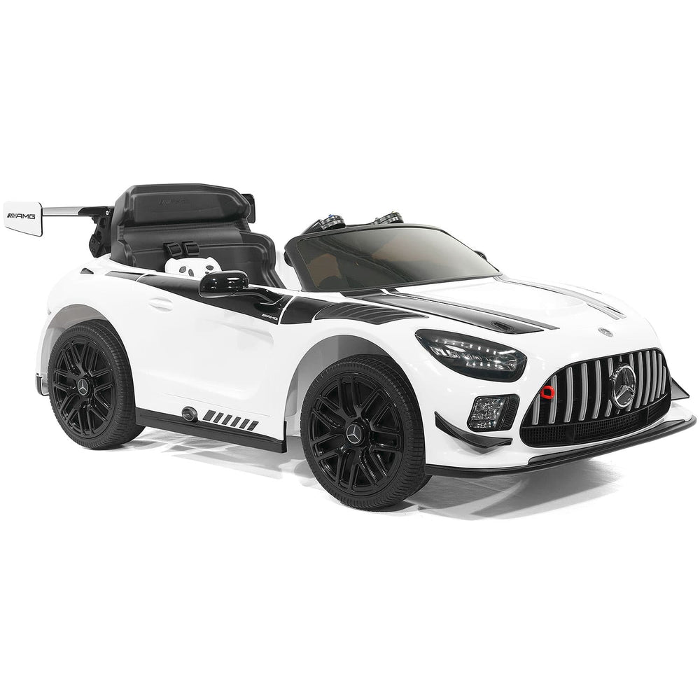 Moderno Kids Mercedes AMG GT3 EVO 12V Kids Ride-On Car with R/C Parental Remote | White