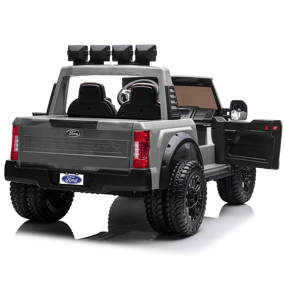 Moderno Kids Ford F450 Custom Edition 24V Kids Ride-On Car Truck with R/C Parental Remote | Gray