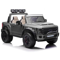 Moderno Kids Ford F450 Custom Edition 24V Kids Ride-On Car Truck with R/C Parental Remote | Gray