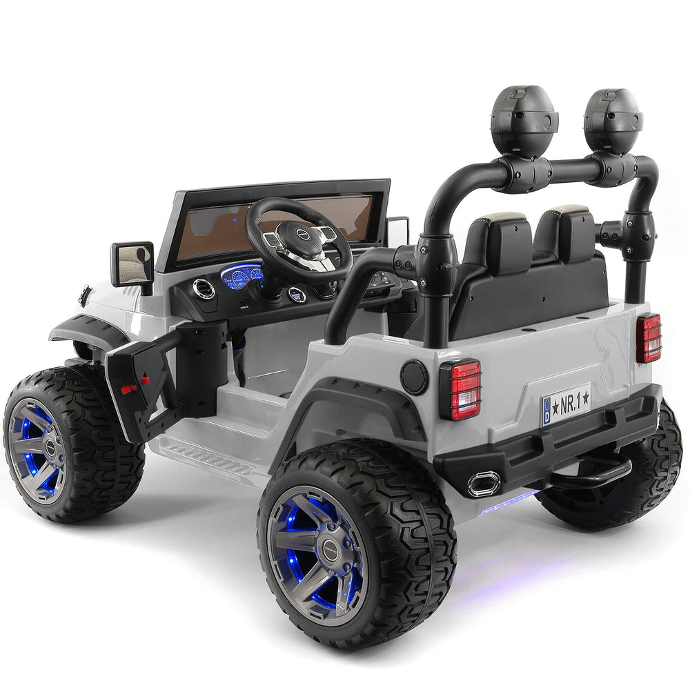 Moderno Kids Trail Explorer 24V Kids Ride-On Car Truck with R/C Parental Remote | Gray