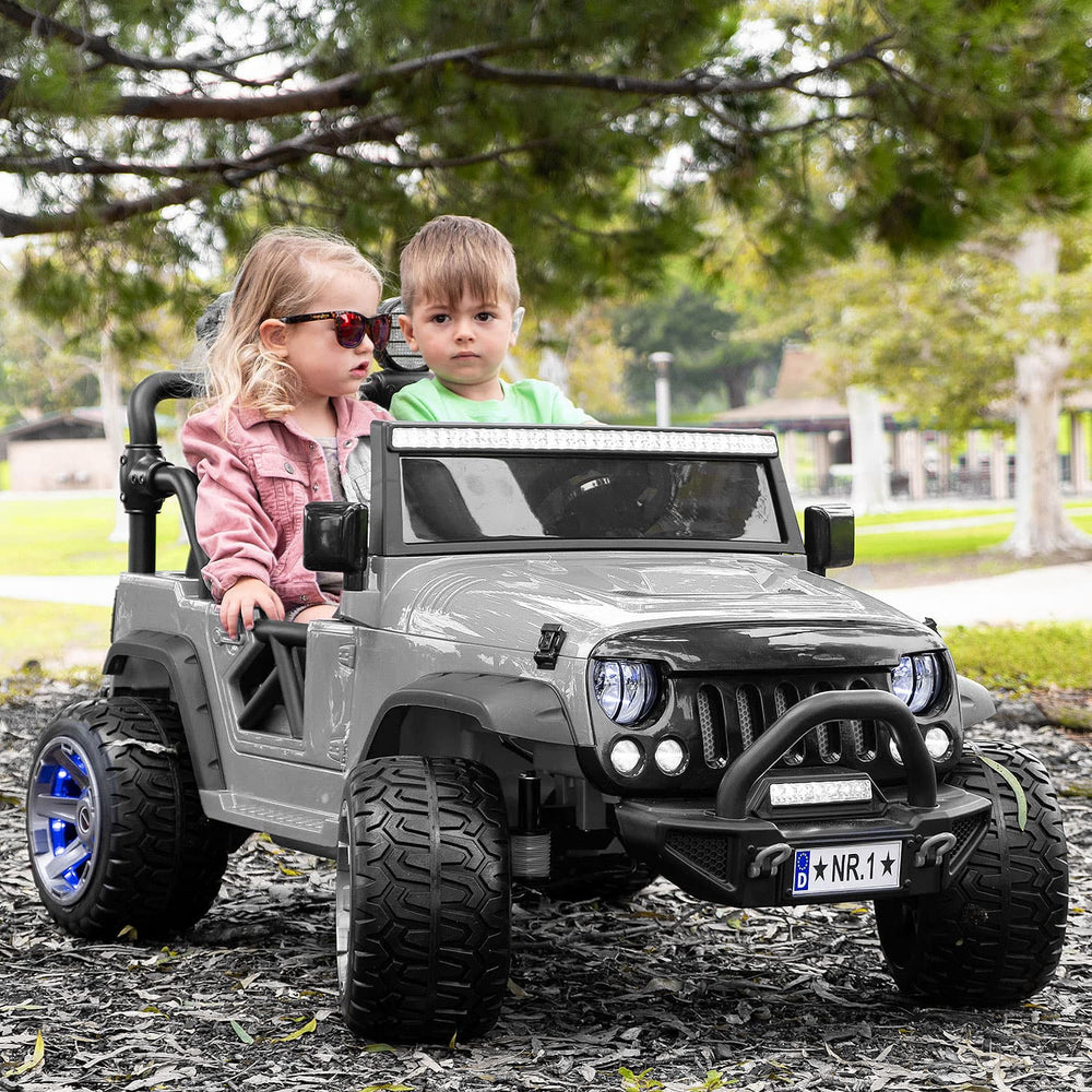 Moderno Kids Trail Explorer 24V Kids Ride-On Car Truck with R/C Parental Remote | Gray