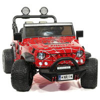 Moderno Kids Trail Explorer 24V Kids Ride-On Car Truck with R/C Parental Remote | Spider Red