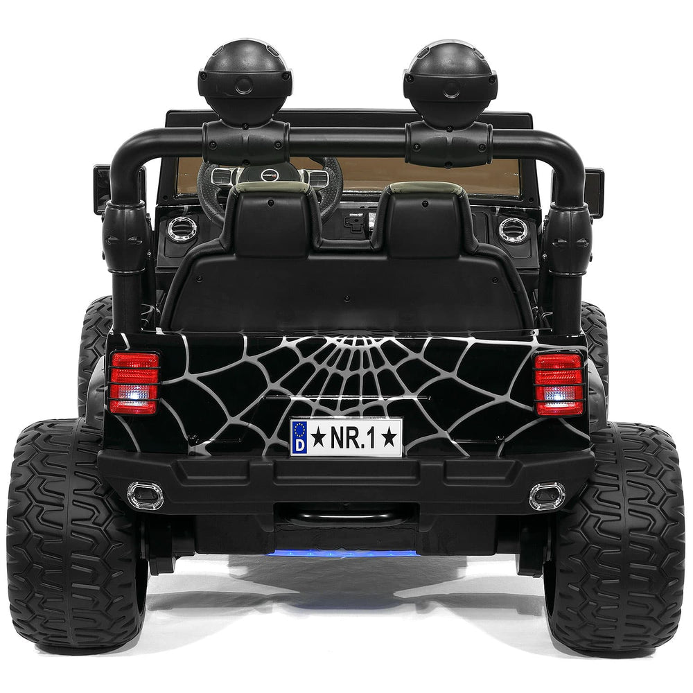 Moderno Kids Trail Explorer 24V Kids Ride-On Car Truck with R/C Parental Remote | Spider Black