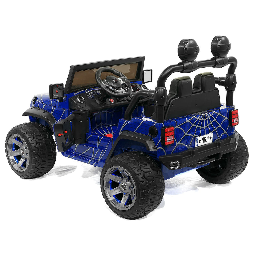 Moderno Kids Trail Explorer 24V Kids Ride-On Car Truck with R/C Parental Remote | Spider Blue