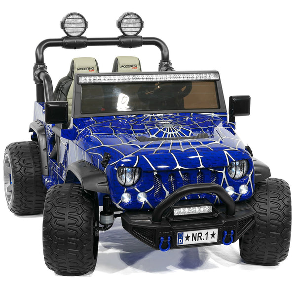 Moderno Kids Trail Explorer 24V Kids Ride-On Car Truck with R/C Parental Remote | Spider Blue