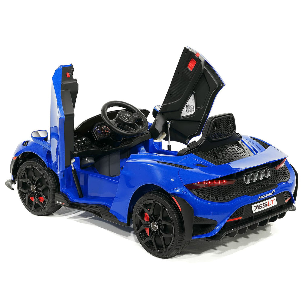 Moderno Kids McLaren 765LT 12V Kids Ride-On Car with R/C Parental Remote | Blue