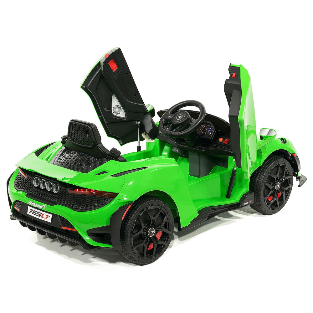 Moderno Kids McLaren 765LT 12V Kids Ride-On Car with R/C Parental Remote | Green