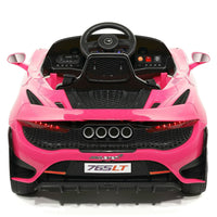 Moderno Kids McLaren 765LT 12V Kids Ride-On Car with R/C Parental Remote | Pink