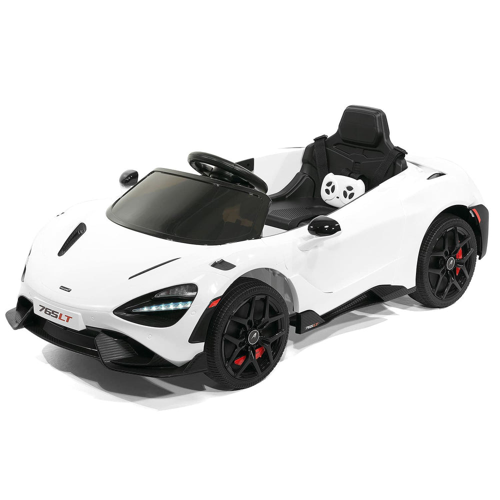 Moderno Kids McLaren 765LT 12V Kids Ride-On Car with R/C Parental Remote | White