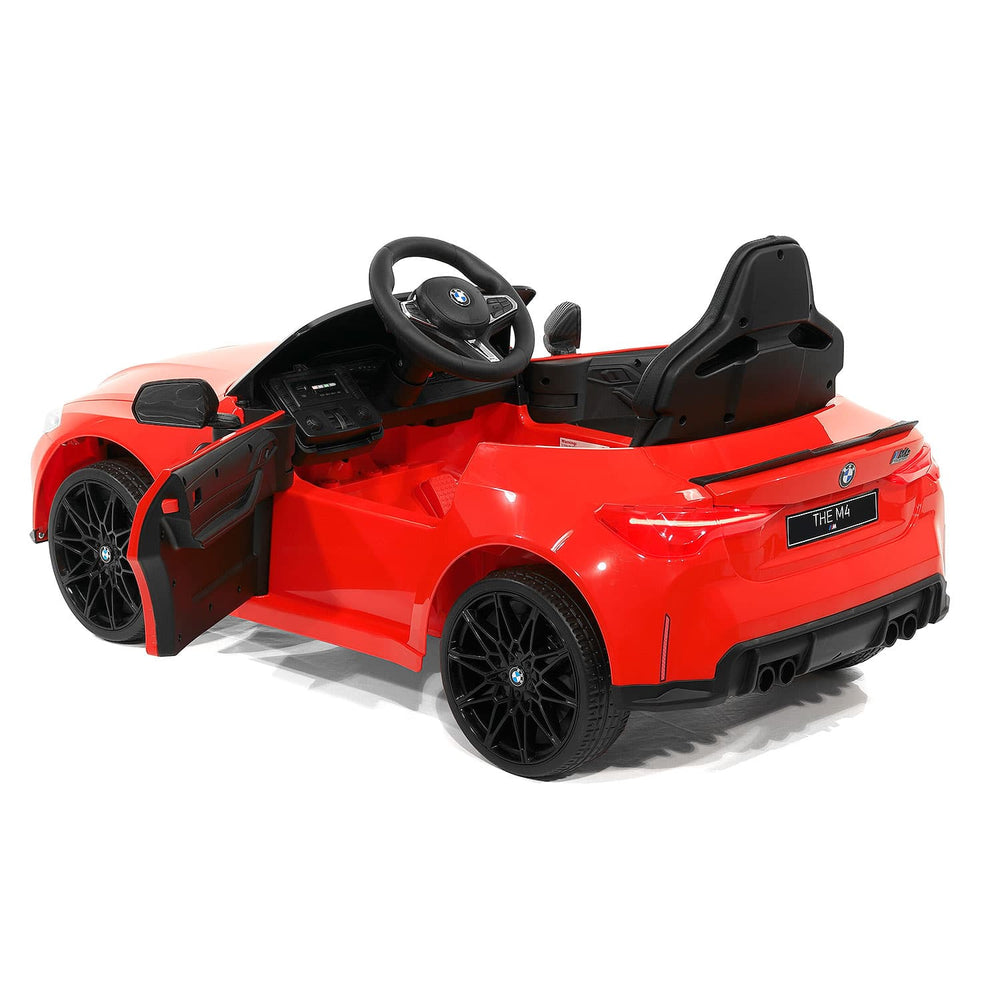 Moderno Kids BMW M4 12V Kids Ride-On Car with R/C Parental Remote | Red