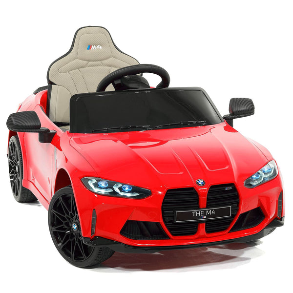 Moderno Kids BMW M4 12V Kids Ride-On Car with R/C Parental Remote | Red