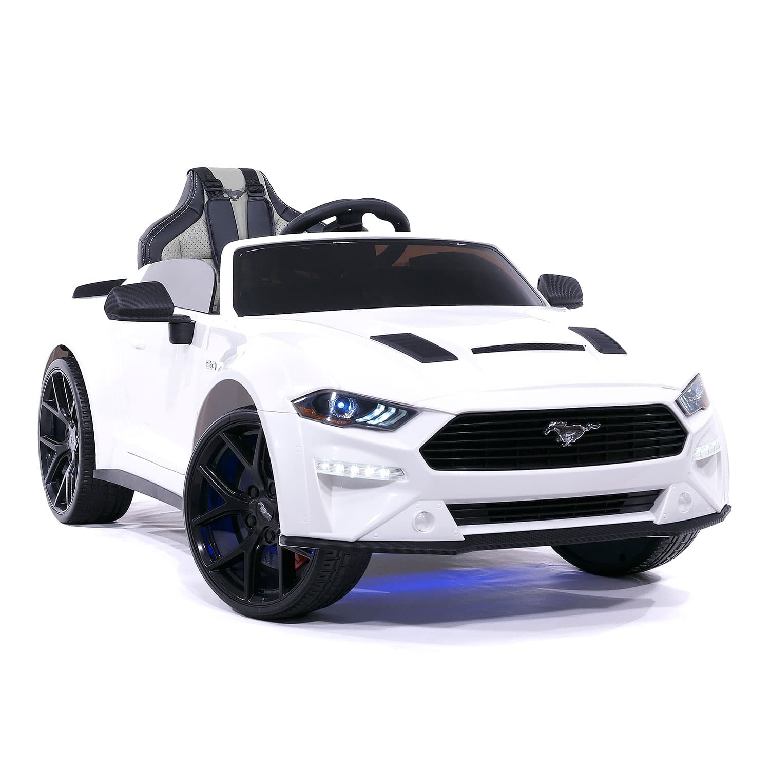 White deals electric mustang