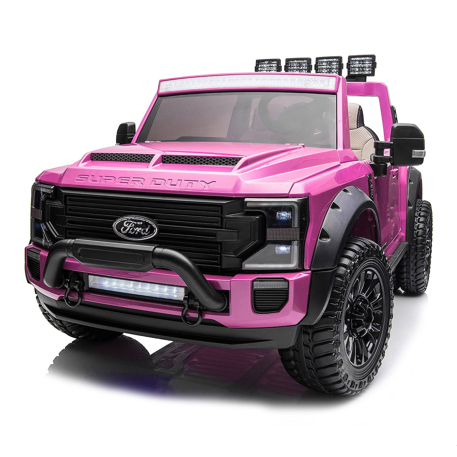 Ford F450 Custom Edition 24V Kids Ride-On Car Truck with R/C Parental  Remote | Pink