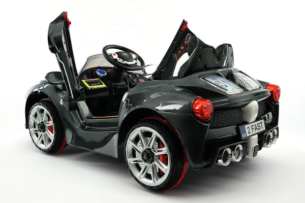 Spider GT Kids 12V Ride-On Car with R/C Parental Remote | Carbon Black