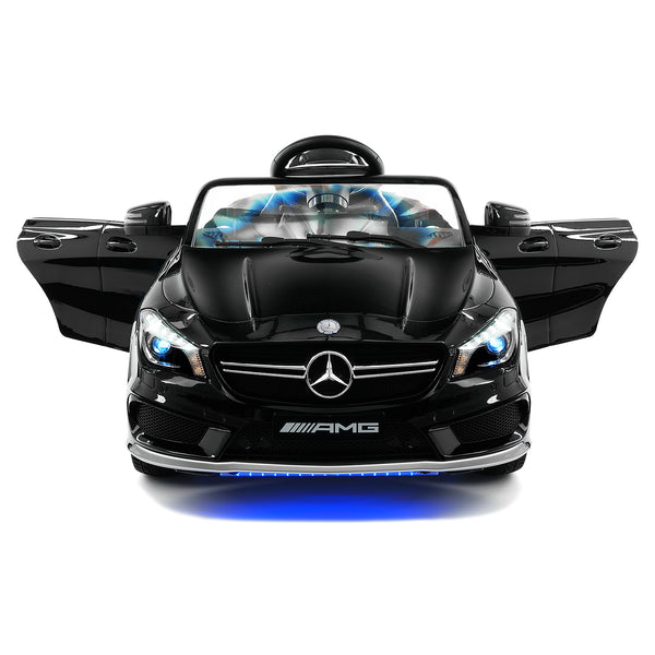 Moderno Kids Mercedes CLA45 12V Kids Ride-On Car with R/C Parental Remote | Black Metallic